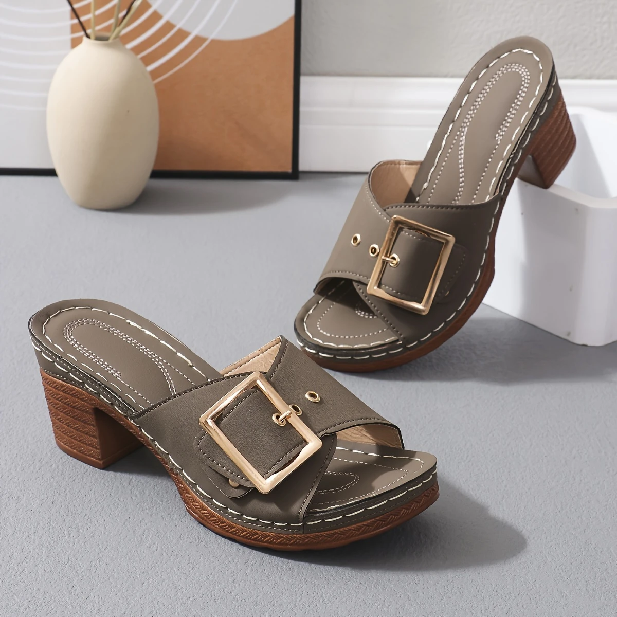 Women's Solid Color Stylish Sandals
