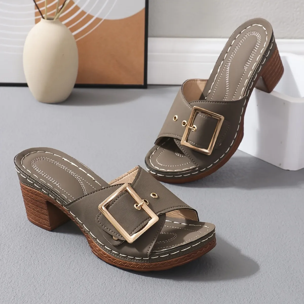 Women's Solid Color Stylish Sandals