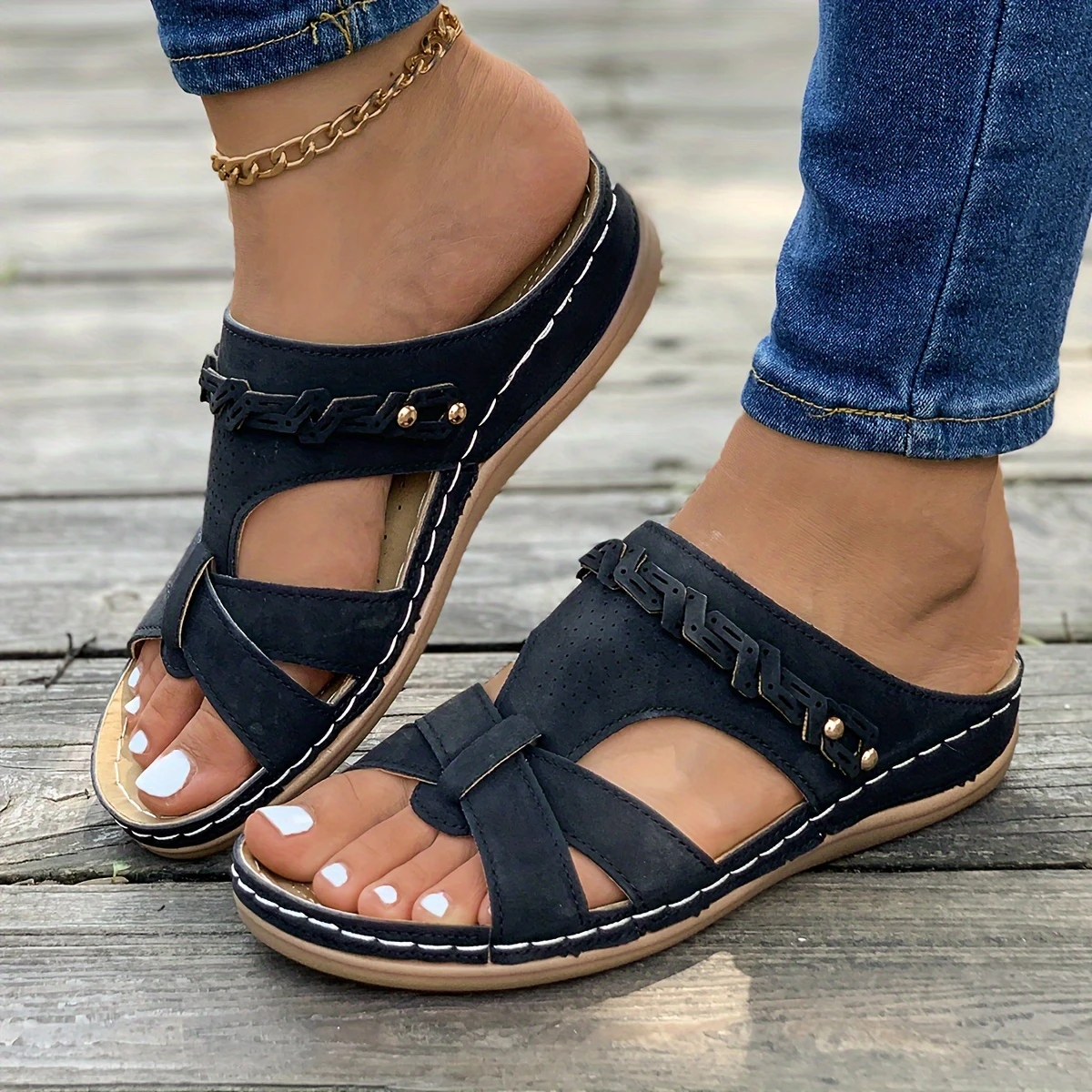 🔥LAST DAY PROMOTION 50% OFF - Women's Hollow Wedge Sandals