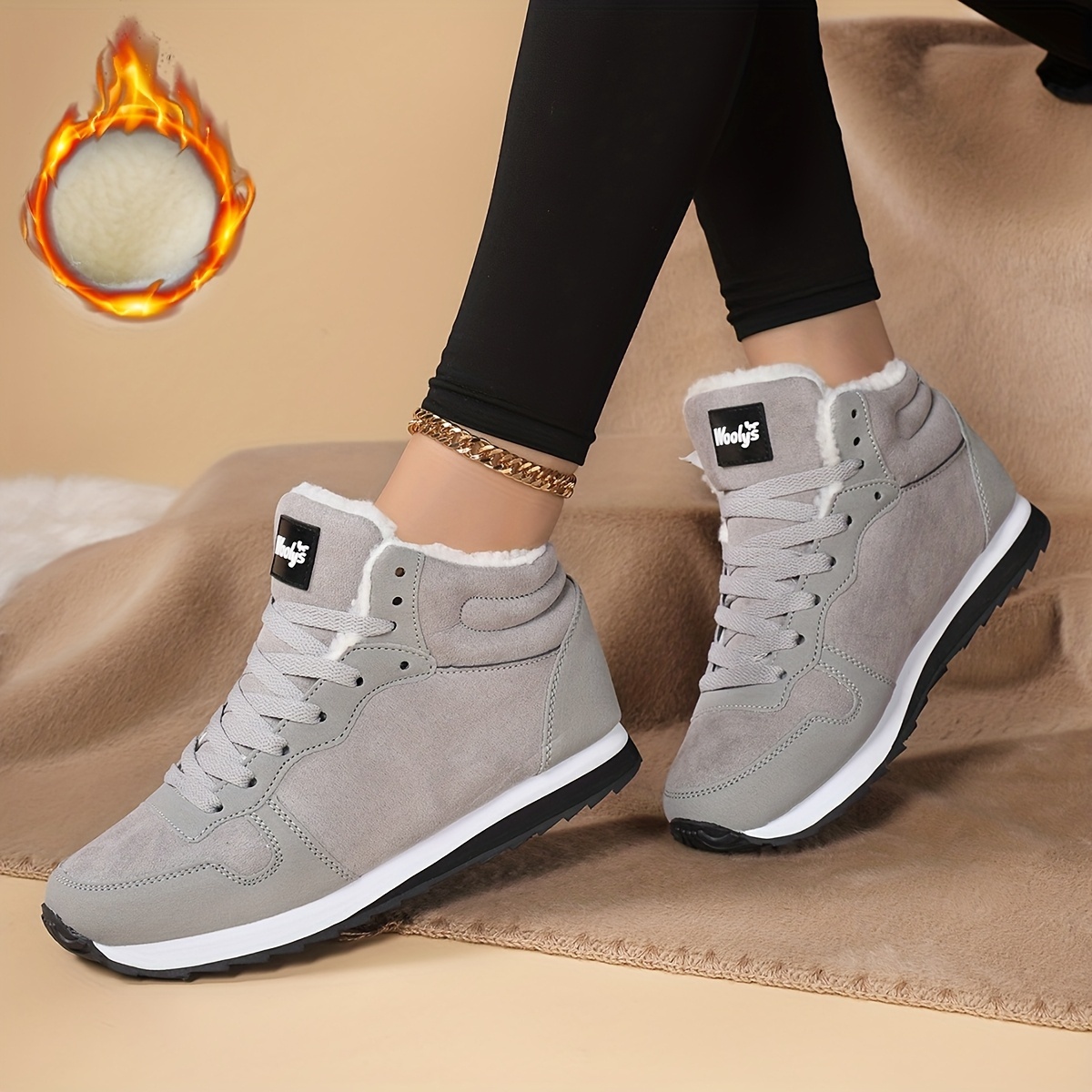 Women's Plush Cotton Sneakers