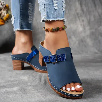 🔥LAST DAY PROMOTION 50% OFF - WOMEN'S LEATHER PLATFORM WEDGE ORTHOPEDIC SANDALS
