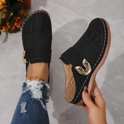 🔥LAST DAY PROMOTION 50% OFF -Women's Casual Wedge Orthopedic Slippers
