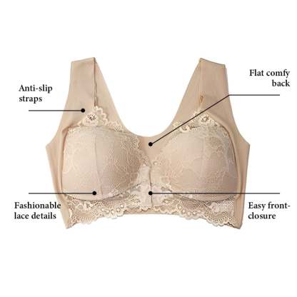 Front Closure 5D Shaping Wire-Free Support Bra