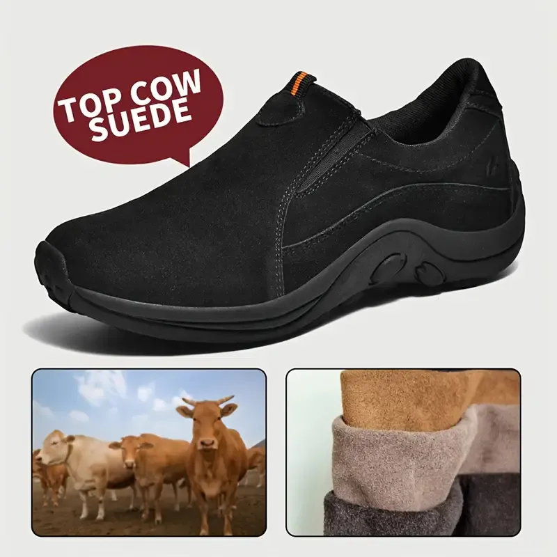 ⏰Last Day 45% OFF 🔥Men's Handmade Genuine Leather Orthopedic Outdoor Warm Snow Boots