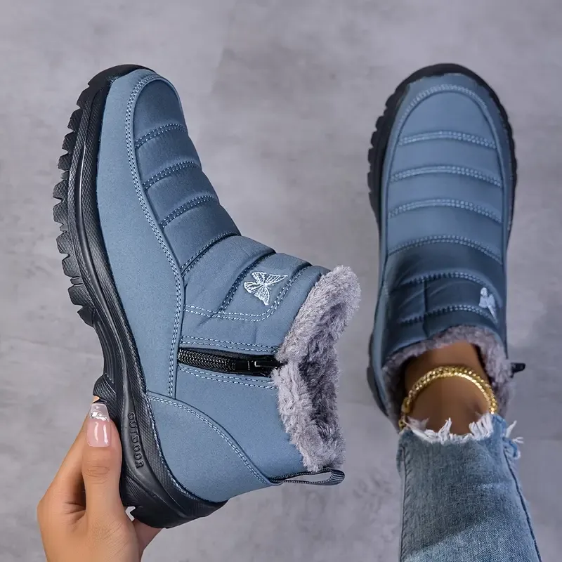 Women's Orthopedic Warm Snow Boots Waterproof Non-Slip Winter Fleece Shoes