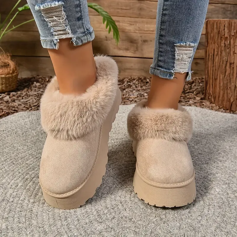 🔥LAST DAY 49% OFF -WOMEN'S PLUSH ROUND TOE SLIP-ON FLATS（BUY 2 FREE S