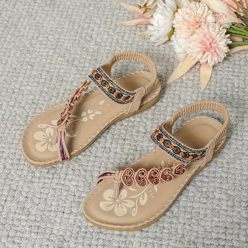 Women's Elegant Rhinestone Flat Sandals