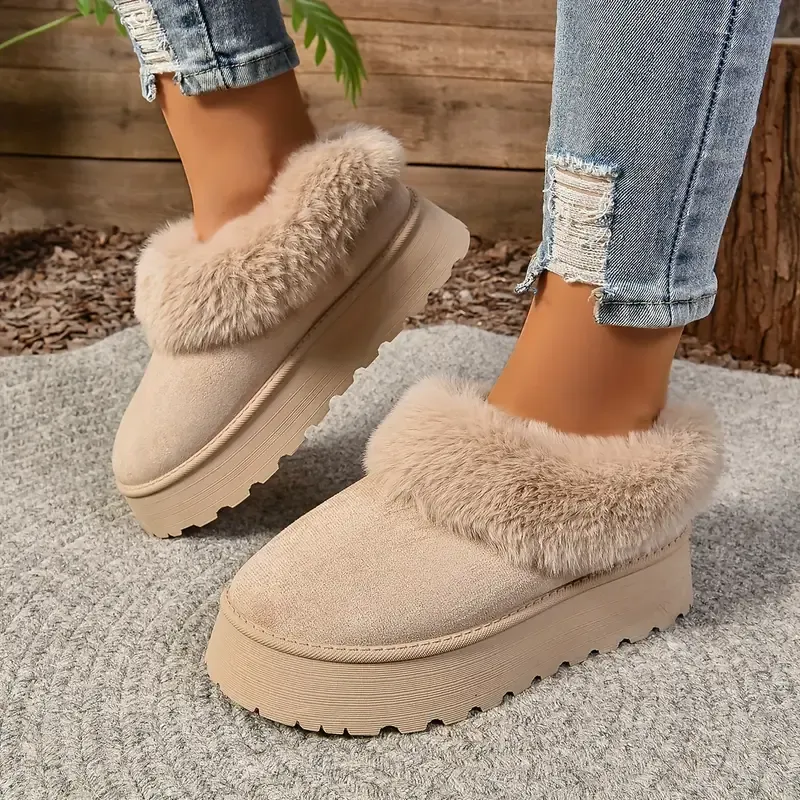 🔥LAST DAY 49% OFF -WOMEN'S PLUSH ROUND TOE SLIP-ON FLATS（BUY 2 FREE SHIPPING）