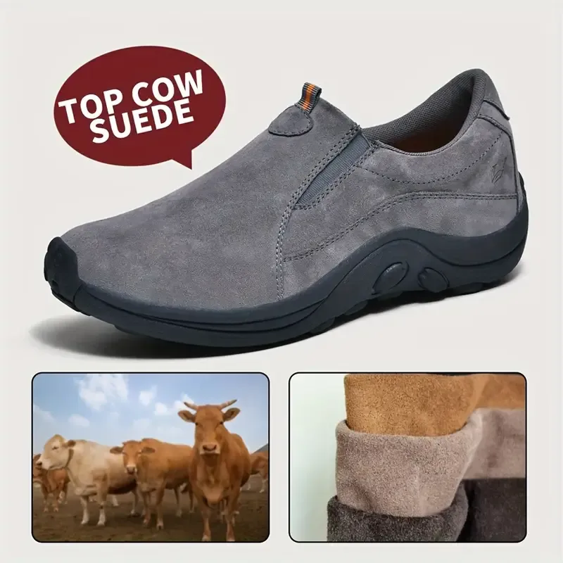 ⏰Last Day 45% OFF 🔥Men's Handmade Genuine Leather Orthopedic Outdoor Warm Snow Boots