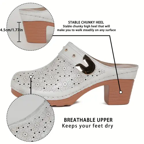 🔥LAST DAY PROMOTION 50% OFF - Women's  Thick Heel Mules High Heel Sandals