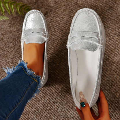 Comfortable Walking Flat Leather Loafers