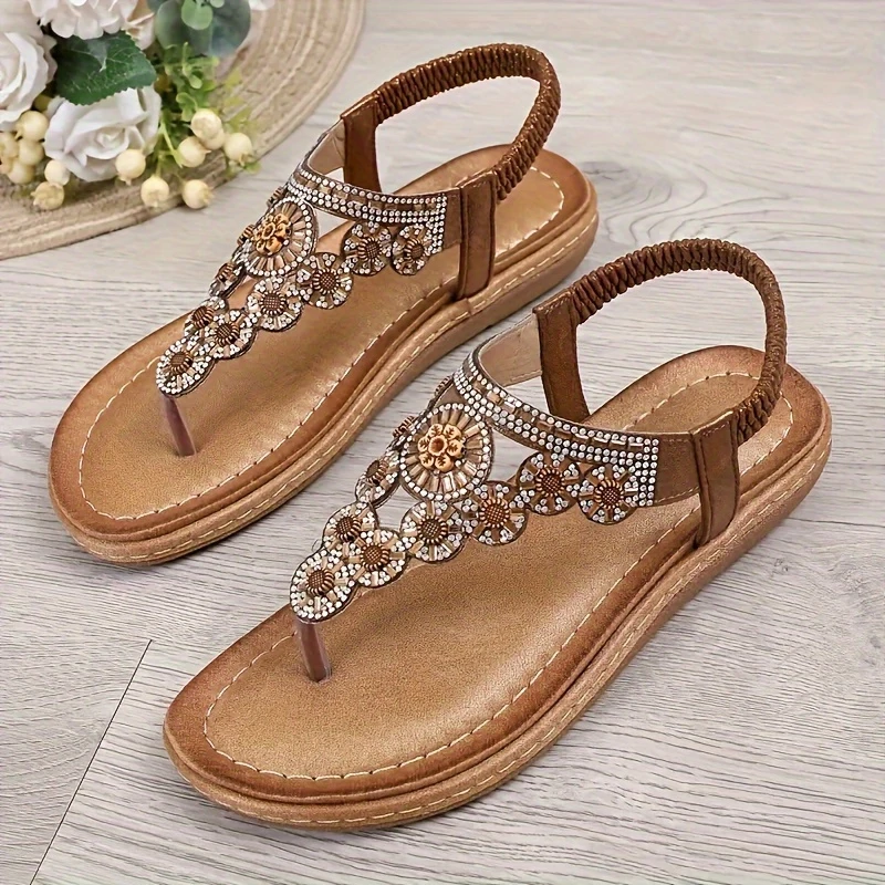 🔥Last Day Promotion 50% OFF - Women's New Summer Rhinestone Open Toe Orthopaedic Sandals
