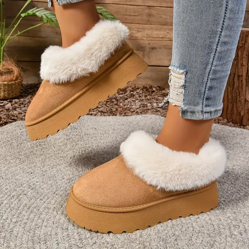 🔥LAST DAY 49% OFF -WOMEN'S PLUSH ROUND TOE SLIP-ON FLATS（BUY 2 FREE SHIPPING）