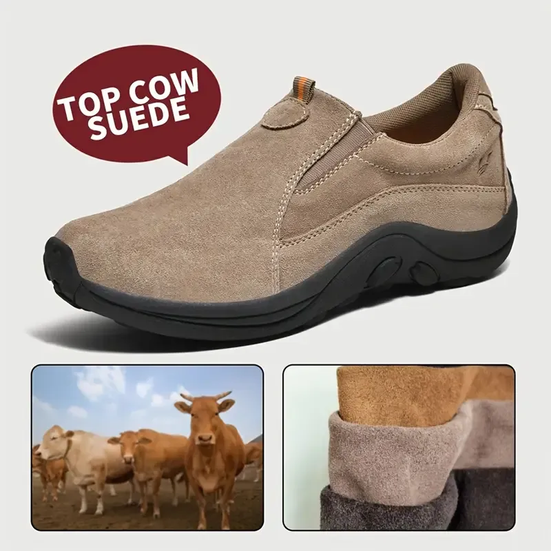 ⏰Last Day 45% OFF 🔥Men's Handmade Genuine Leather Orthopedic Outdoor Warm Snow Boots