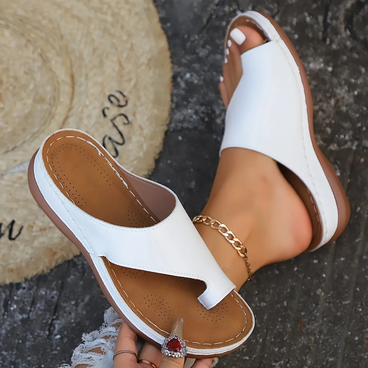 😍Last Day 50% OFF😍 - Women's Slope Heel Leather Sandals