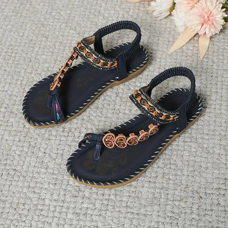 Women's Elegant Rhinestone Flat Sandals