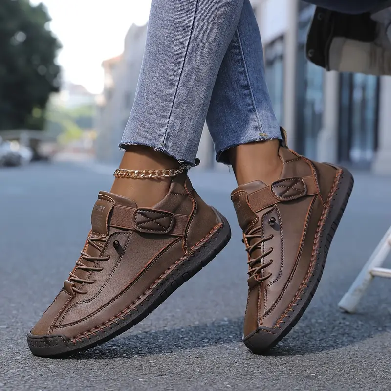 ⏰Limited Time Sale 69% OFF-Women’s Handmade Premium Leather Slip-On Boots – Wide Toe, Arch Support