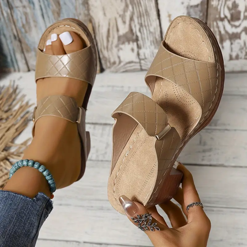 Women’s Bow Open-Toe Chunky Heel Sandals