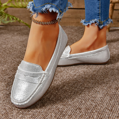 Comfortable Walking Flat Leather Loafers