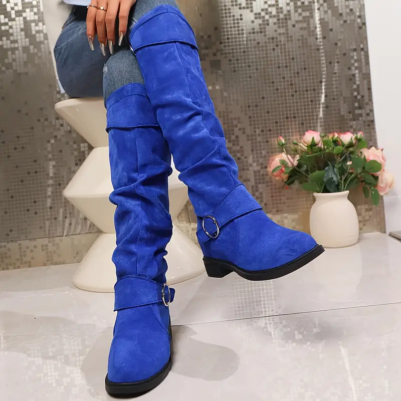 Mid Calf Slouchy Boots for Women