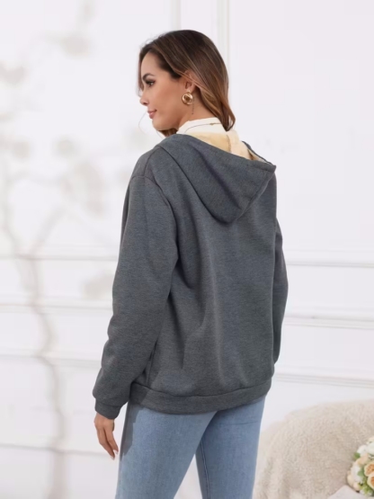 ❄️ Women’s Wool Hooded Zip-Up Coat – Plush Warm, Effortless Style for Winter Daily & Casual Outings