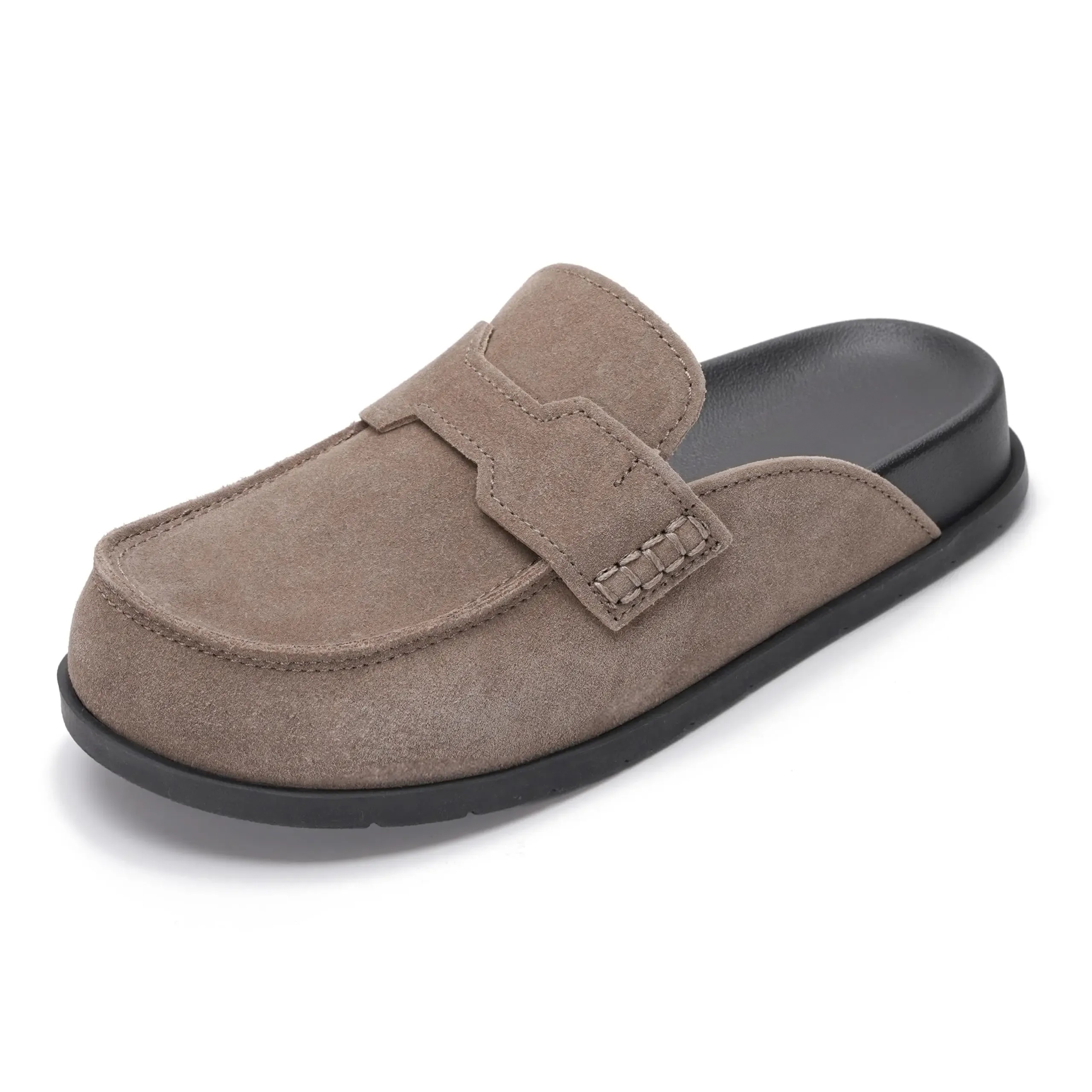 Women's Suede Clogs Shoe | Walking Shoes Footwear | Plush Soft Insole Arch Support Lightweight Non-Slip