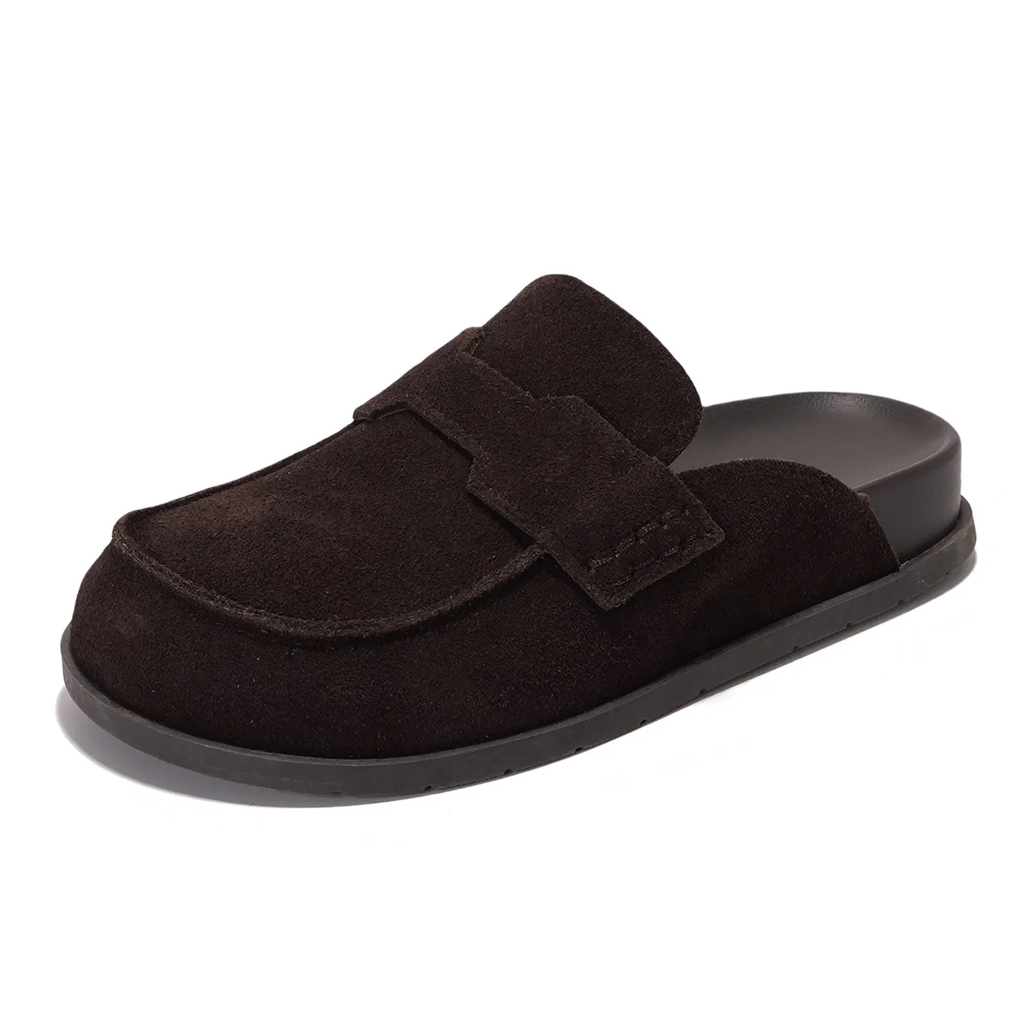 Women's Suede Clogs Shoe | Walking Shoes Footwear | Plush Soft Insole Arch Support Lightweight Non-Slip