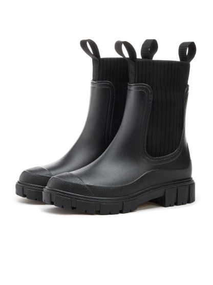 Women's Solid Color Waterproof Rain Boots