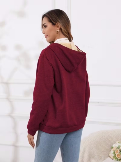 ❄️ Women’s Wool Hooded Zip-Up Coat – Plush Warm, Effortless Style for Winter Daily & Casual Outings