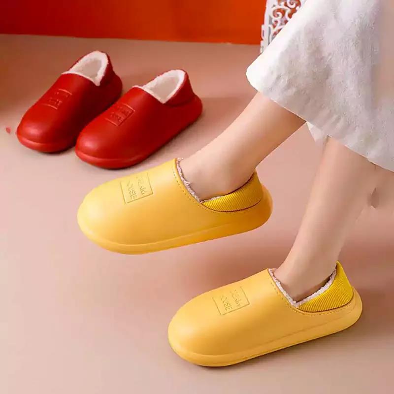 Winter Indoor Warm Non-slip Soft Bottom Couple Cotton Slippers