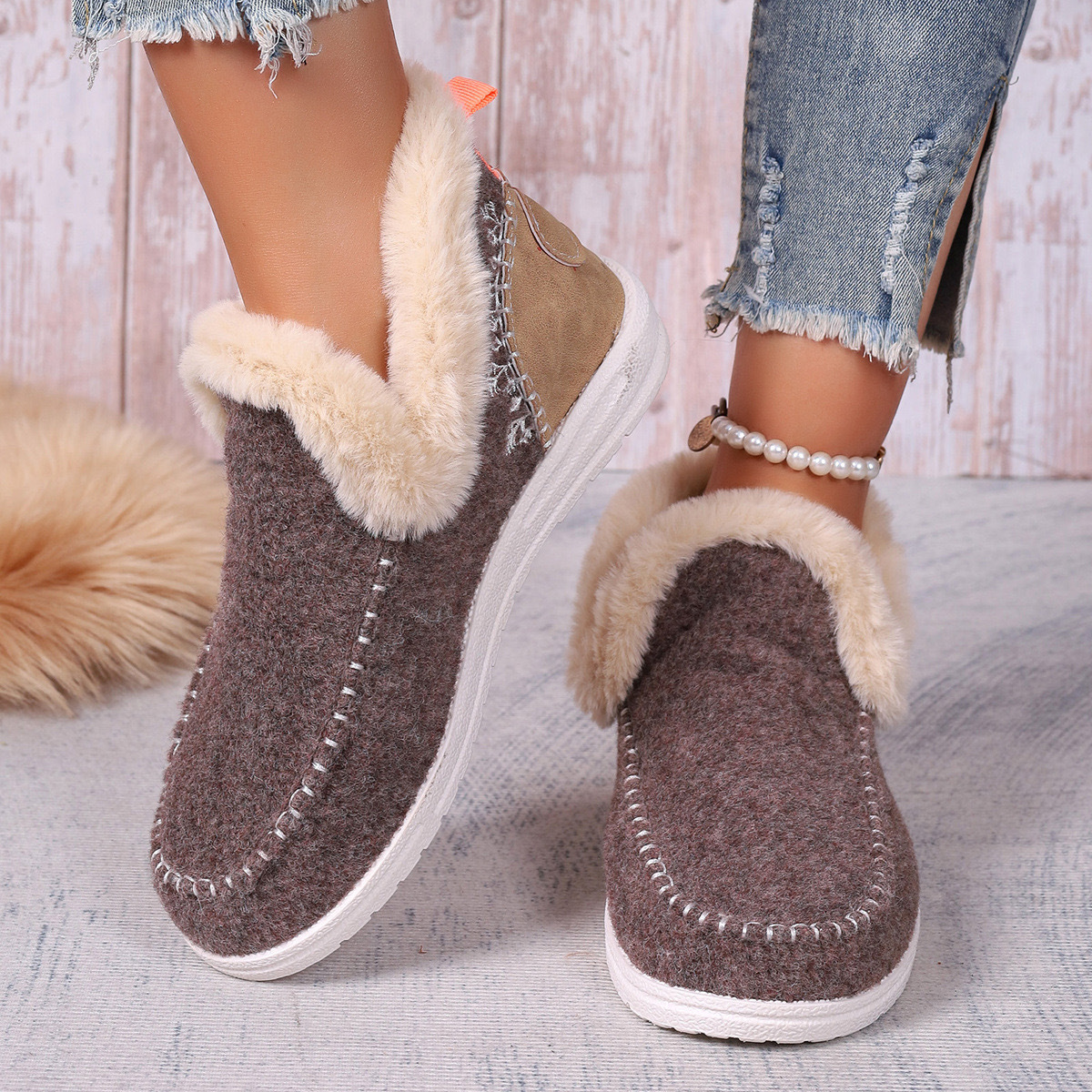 Winter Sale 50% OFF - Fleece Lining Warm & Cozy Winter Orthopedic Shoes for Women