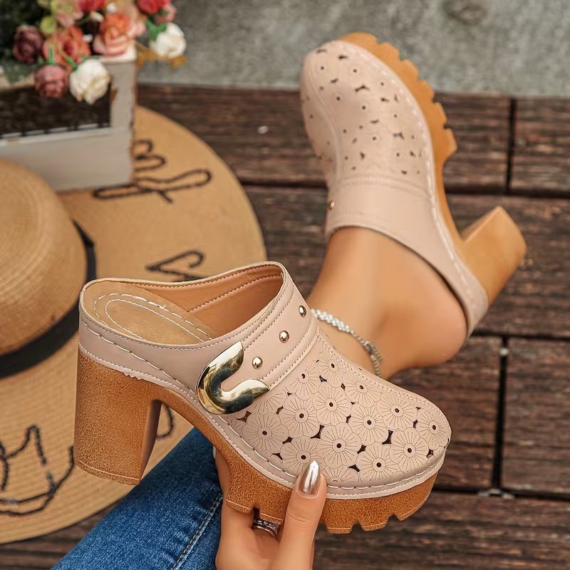 🔥Last Day Promotion 50% OFF - Women's Fashion High Heel Chunky Heel Sandals