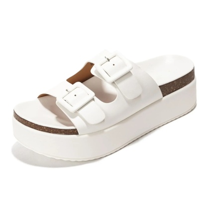 Women's Wedge Platform Sandals | Eco-Leather Casual Summer Walking Footwear | Memory Foam Insole | Non-Slip