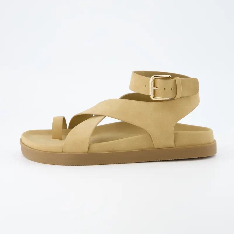 Women's Wedge Platform Sandals | Eco-Leather Casual Summer Walking Footwear | Memory Foam Insole | Non-Slip