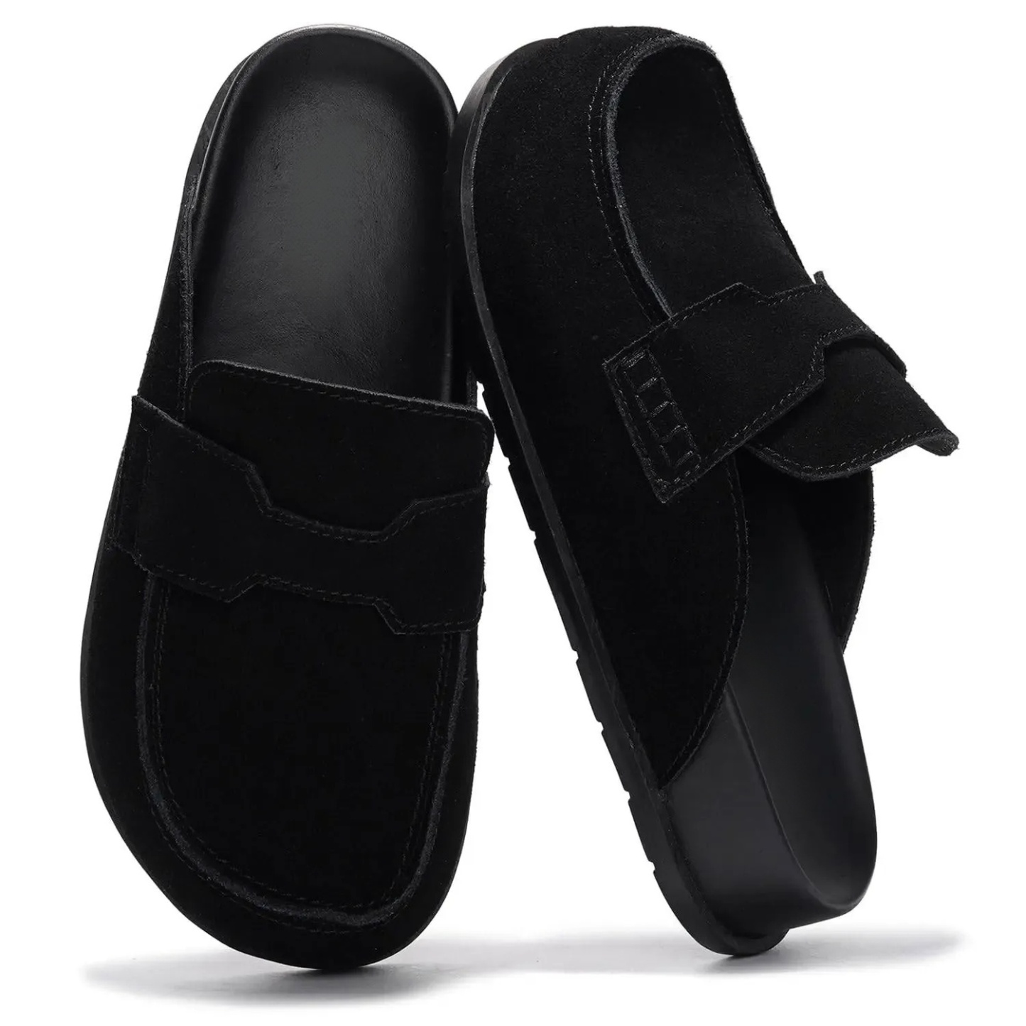 Women's Suede Clogs Shoe | Walking Shoes Footwear | Plush Soft Insole Arch Support Lightweight Non-Slip