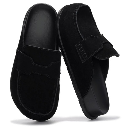 Women's Suede Clogs Shoe | Walking Shoes Footwear | Plush Soft Insole Arch Support Lightweight Non-Slip