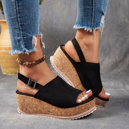 🔥LAST DAY PROMOTION 50% OFF - WOMEN'S LEATHER PLATFORM WEDGE ORTHOPEDIC SANDALS