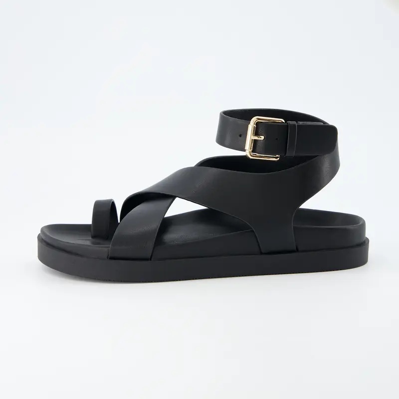 Women's Wedge Platform Sandals | Eco-Leather Casual Summer Walking Footwear | Memory Foam Insole | Non-Slip