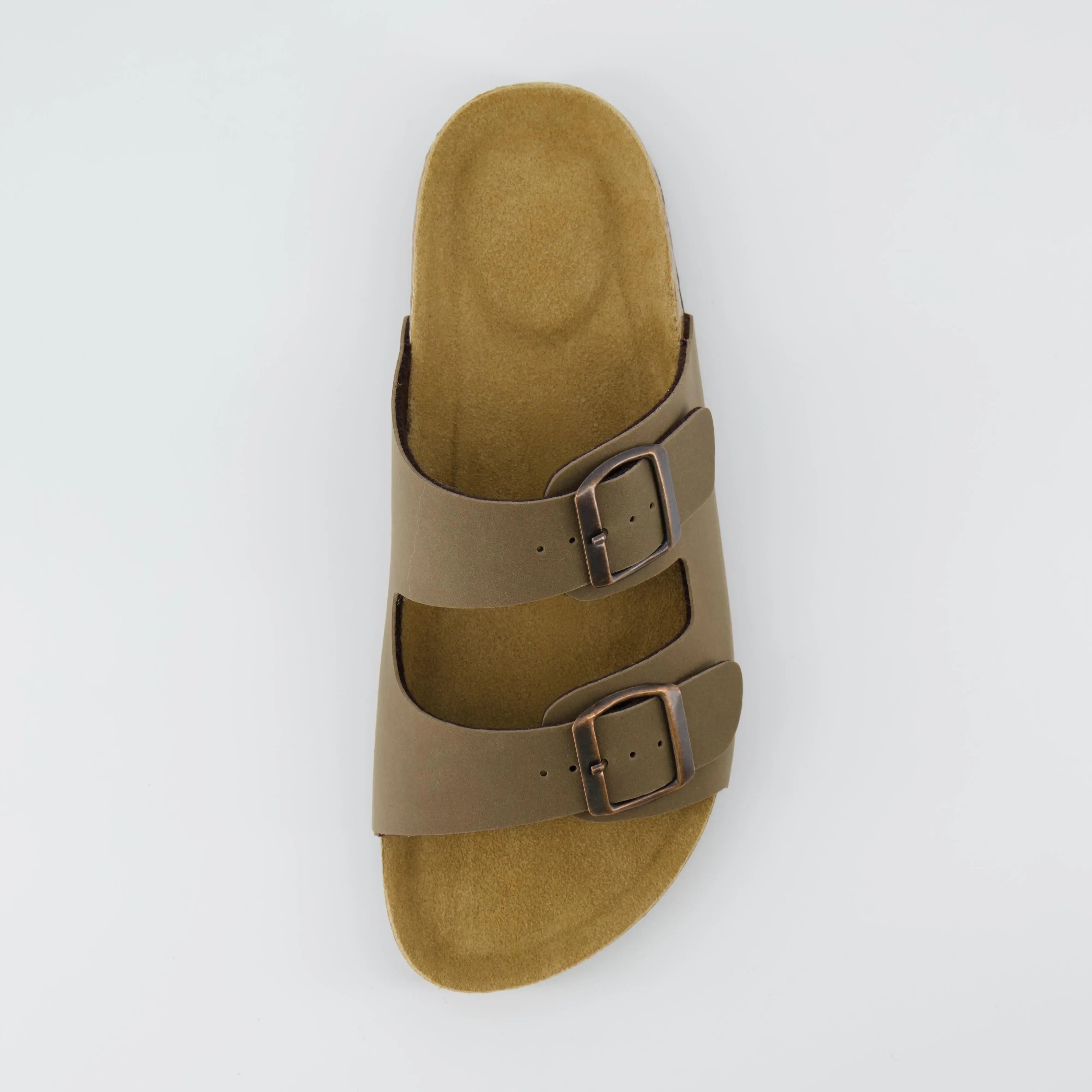 Women's Cork Footbed Sandal – Comfortable Double Buckle Cork Sandals