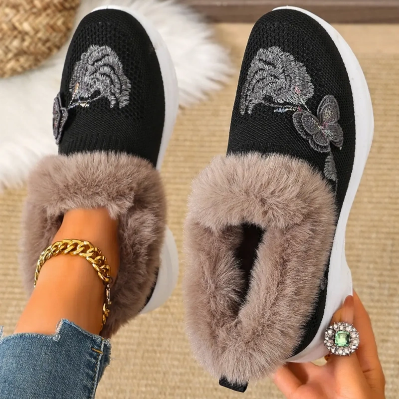 New Trendy Plush Fur Slippers