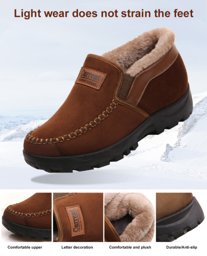 🔥Last Day 50% OFF -2023 Men's Orthopedic Comfortable Waterproof Warm Cow Leather Snow Boots