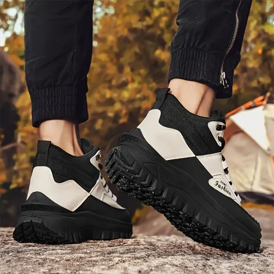 ⏰Limited Time Sale 70% OFF) Men’s Work Hiking Boots – Waterproof, Non-Slip, Puncture and Smash Resistant, Wide Toe, Arch Support – Ideal for Daily Wear and Outdoor Adventures