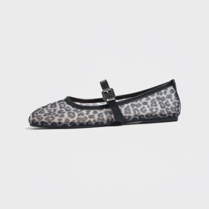 Women's Fashionable Leopard Print Mary Jane Flats