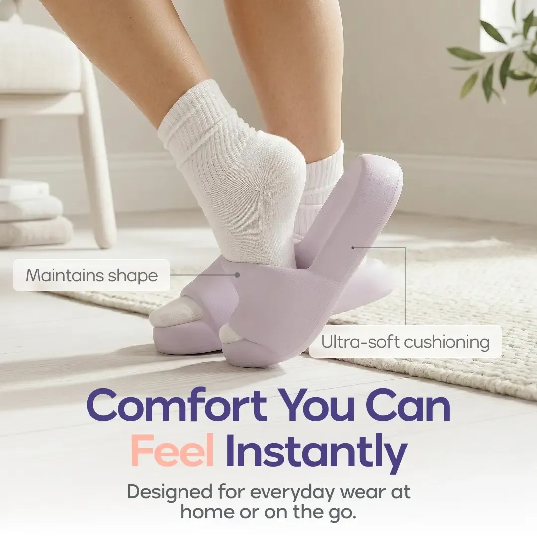 Women's Double Buckle Comfortable Slides – Walk Taller, Feel Nothing