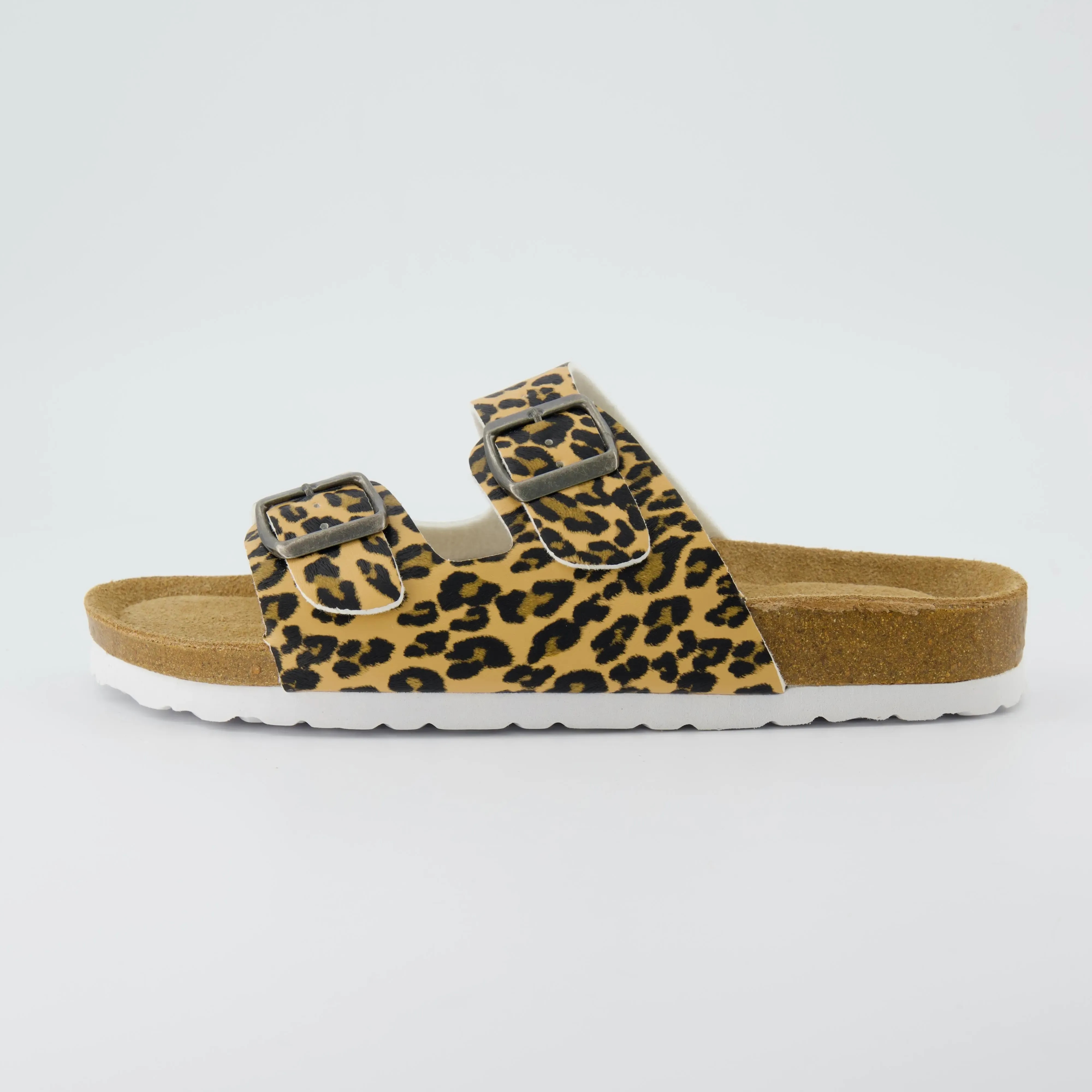 Women's Cork Footbed Sandal – Comfortable Double Buckle Cork Sandals