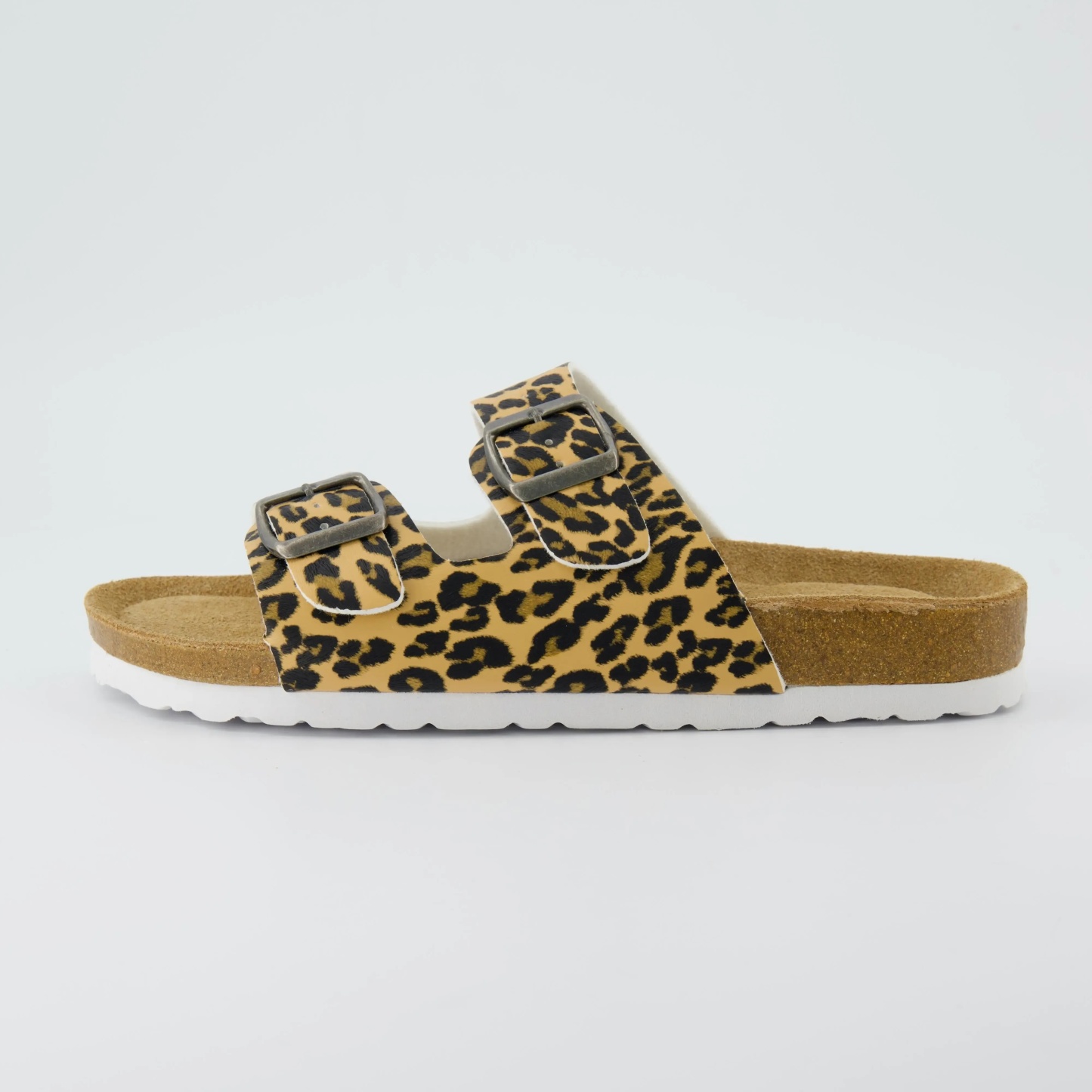 Women's Cork Footbed Sandal – Comfortable Double Buckle Cork Sandals