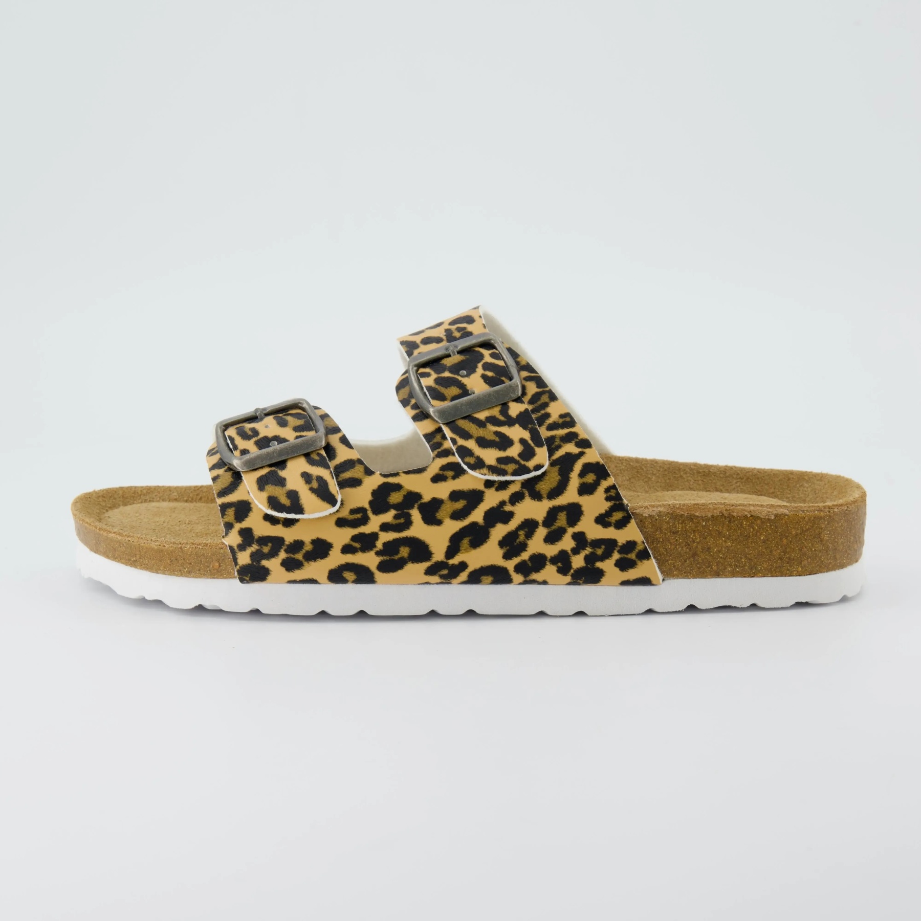Women's Cork Footbed Sandal – Comfortable Double Buckle Cork Sandals