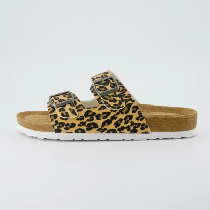 Women's Cork Footbed Sandal – Comfortable Double Buckle Cork Sandals