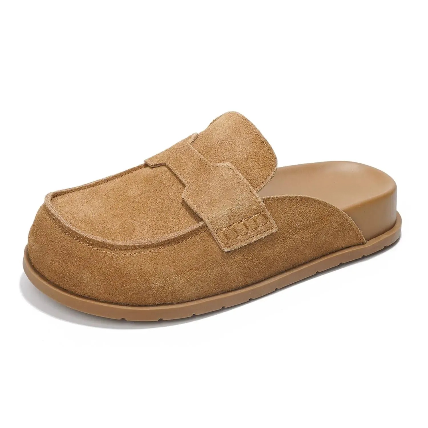 Women's Suede Clogs Shoe | Walking Shoes Footwear | Plush Soft Insole Arch Support Lightweight Non-Slip