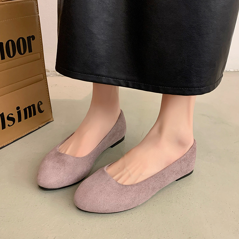 Women's Candy Color Suede Soft Orthopedic Flat Shoes